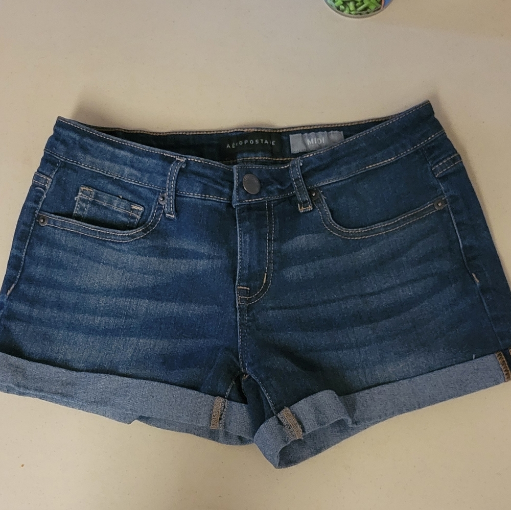 Aeropostale midi denim shorts